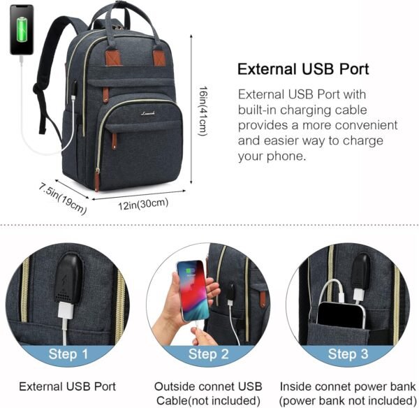 LOVEVOOK Laptop Backpack Purse for Women & Men, Un... - Image 8