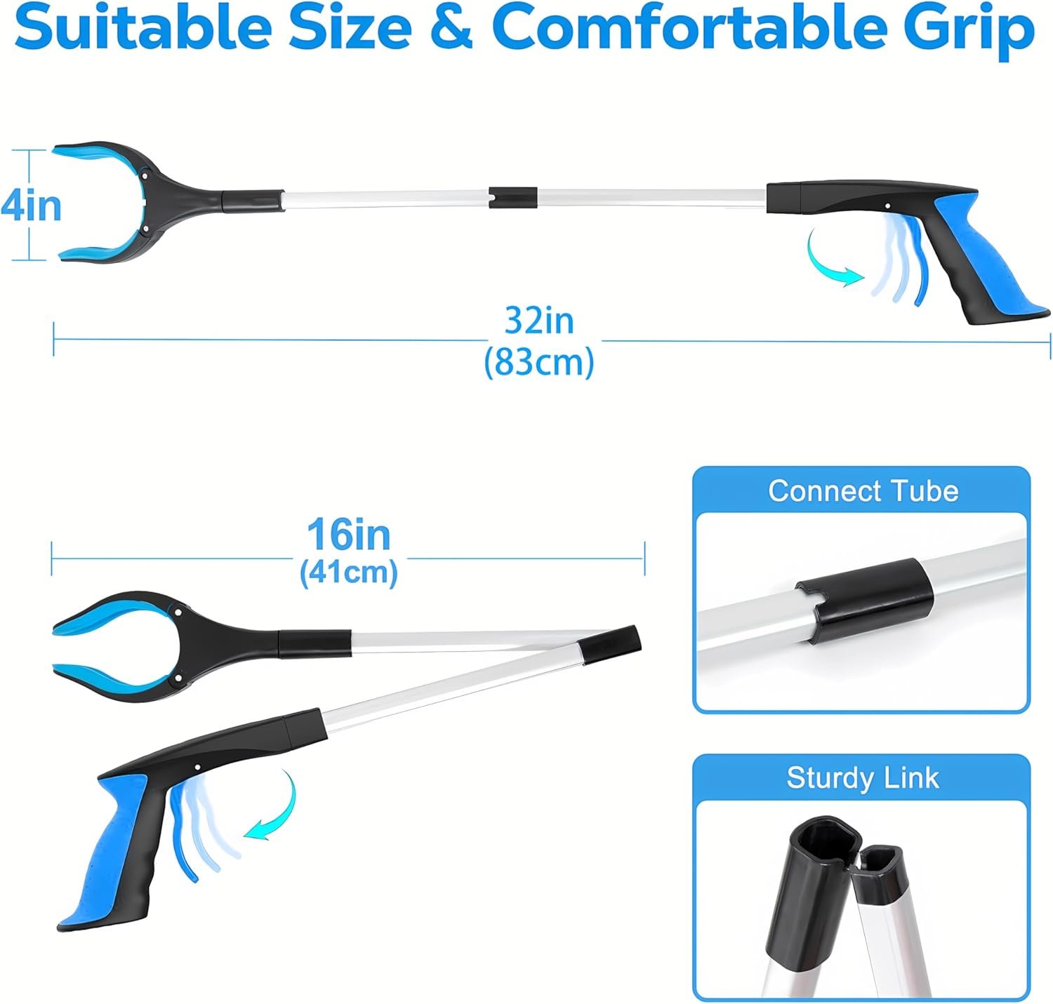 Grabber Reacher Tool - 32” Extra Long Foldable Gri... - Image 4
