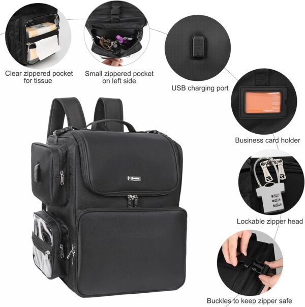 Relavel Hair Tools Travel Bag Hair Stylist Backpac... - Image 6