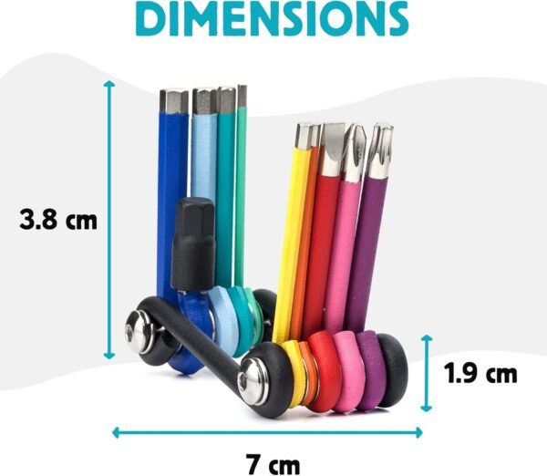 Kikkerland 9-in-1 Rainbow Multi-Tool – Compact & D... - Image 5