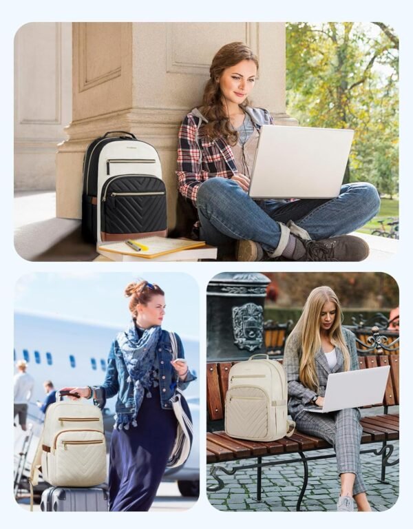 BOSTANTEN 15.6 Inch Laptop Backpack for Women- Col... - Image 7