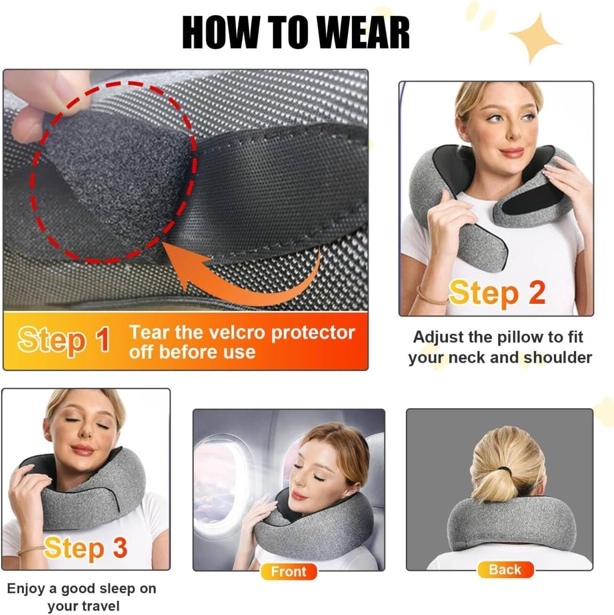 RURING Travel Pillows for Airplanes, Travel Neck P... - Image 4