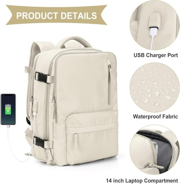 WONHOX Large Travel Backpack Carry on Flight Appro... - Image 7