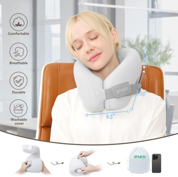 2in1 Ergonomic Memory Foam Travel Neck Pillow – 20... - Image 7
