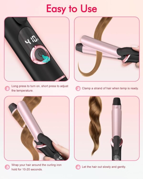 Mini Curling Iron for Travel, Dual Voltage Curling... - Image 7