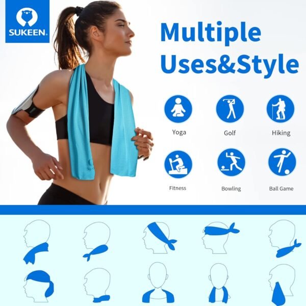 [4 Pack] Cooling Towel (40"x12"),Ice Towel,Soft Br... - Image 5