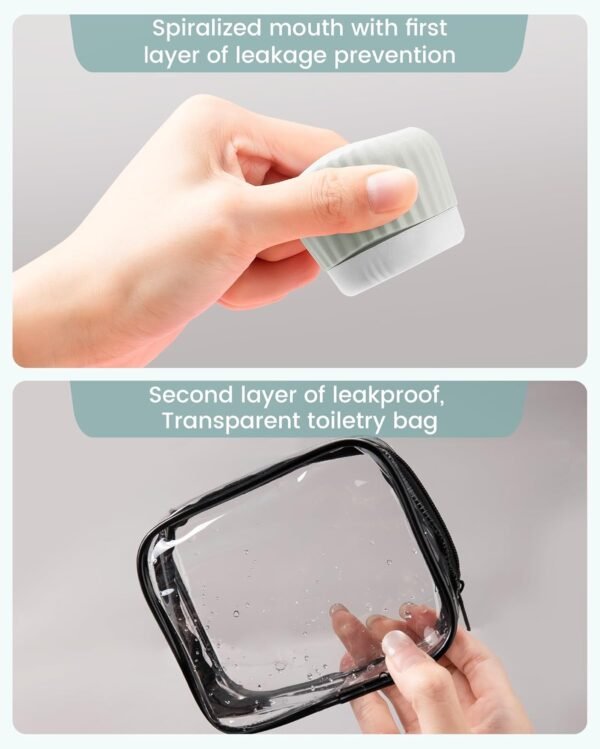 Travel Containers for Toiletries 4 Pack, TSA Appro... - Image 5