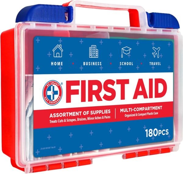 Be Smart Get Prepared 180 Piece First Aid Kit: Cle... - Image 9