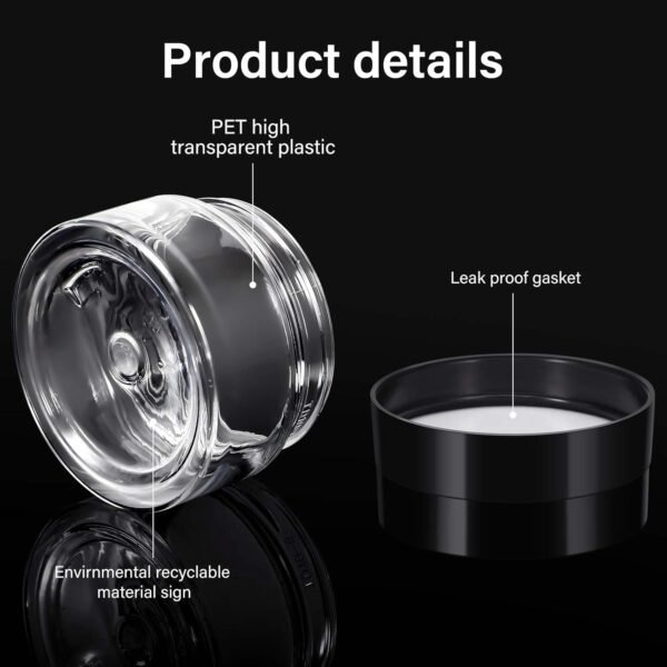 Patelai 4 Pieces Round Wide-mouth Leak Proof Plast... - Image 4
