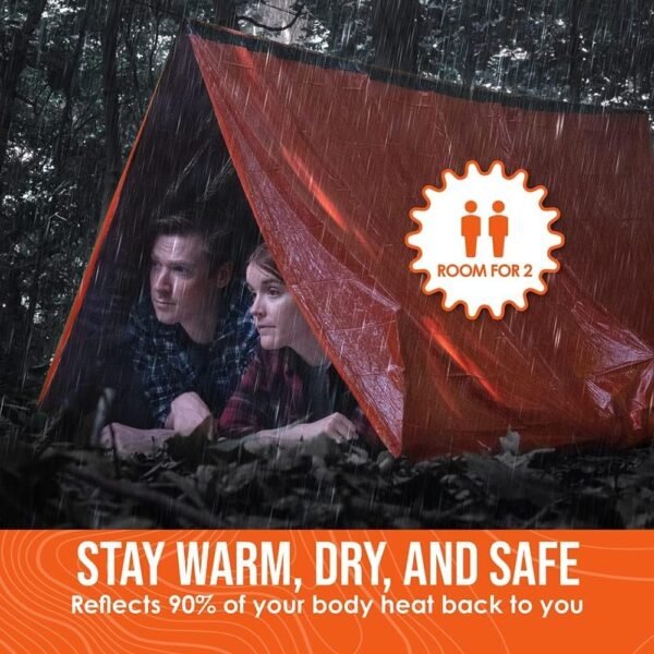 Go Time Gear Survival Life Tent • 2 Person Mylar E... - Image 4