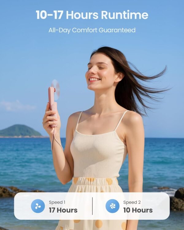 GAIATOP Portable Handheld Fan, 3 IN 1 Mini Foldabl... - Image 4