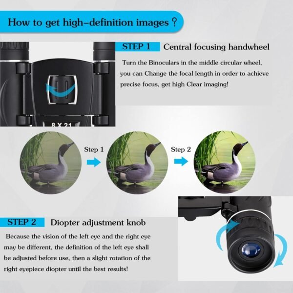 8x21 Mini Compact Pocket Binoculars, Lightweight F... - Image 4