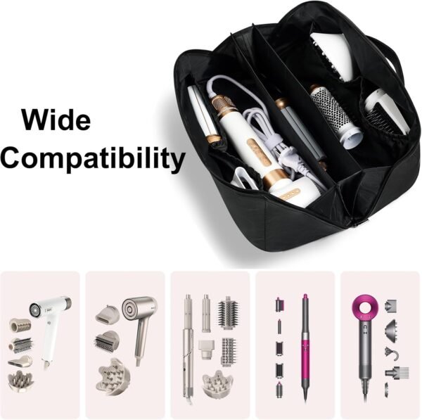 CTWWFS Leather Hair Tools Travel Bag, Airwrap Trav... - Image 4