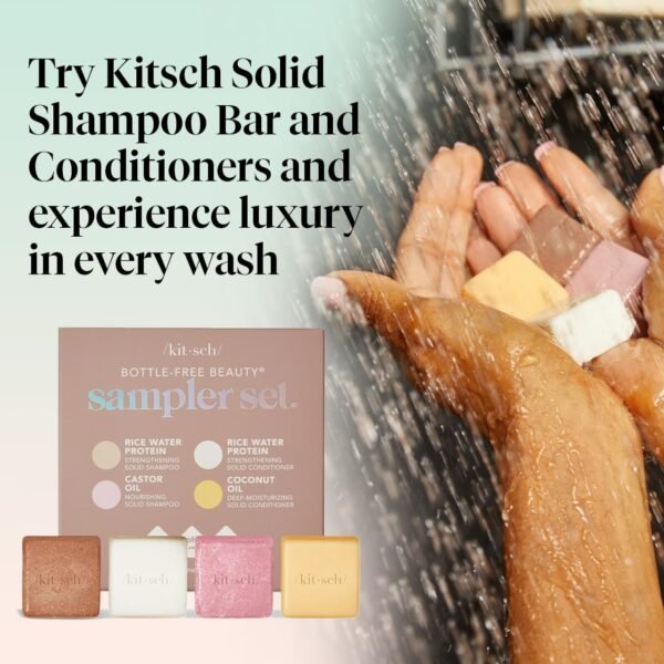 Kitsch 4pc Sampler Solid Shampoo and Conditioner S... - Image 7