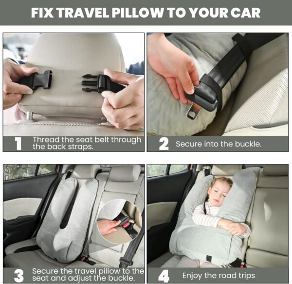 Travel Pillow Car Pillow for Kids, Car Sleeping Pi... - Image 6