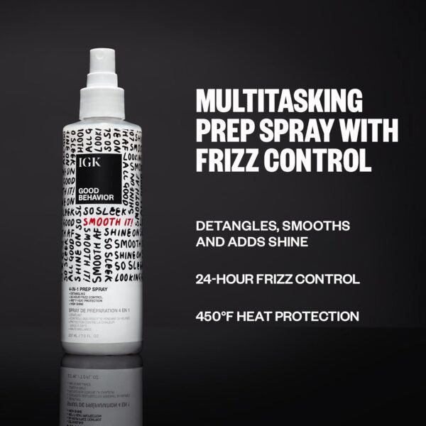 IGK GOOD BEHAVIOR 4-in-1 Prep Spray | Leave In + D... - Image 3