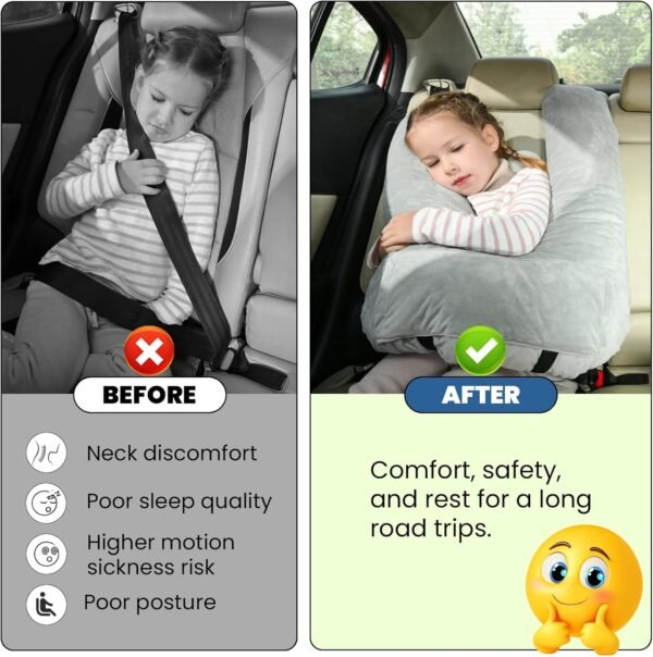 Travel Pillow Car Pillow for Kids, Car Sleeping Pi... - Image 3