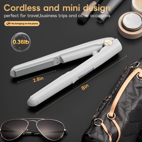 Cordless Hair Straightener and Curler 2 in 1 Ceram... - Image 7