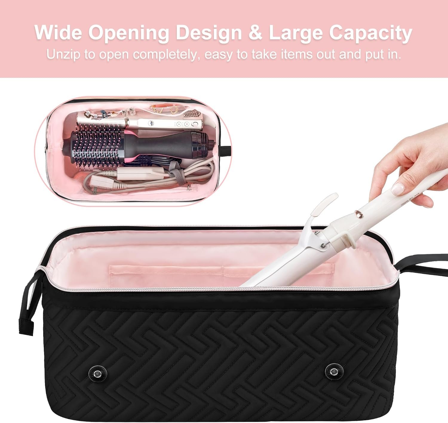 Leudes Hair Tools Travel Bag for Women Heat Resist... - Image 6