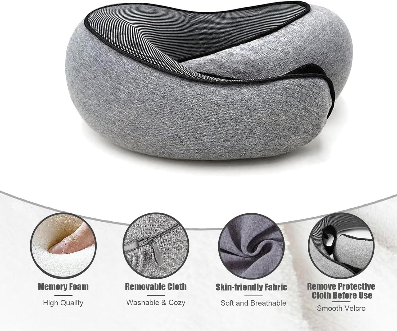 RURING Travel Pillows for Airplanes, Travel Neck P... - Image 6