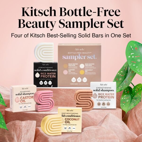 Kitsch 4pc Sampler Solid Shampoo and Conditioner S... - Image 8