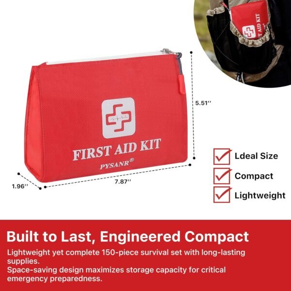 Small First Aid Kit, 150 Piece with Foil Blanket &... - Image 4