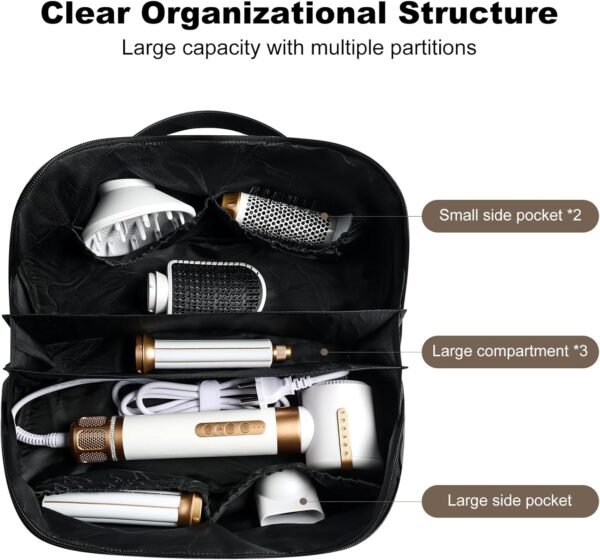 CTWWFS Leather Hair Tools Travel Bag, Airwrap Trav... - Image 5