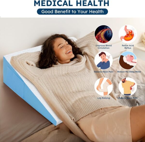 Wedge Pillow for Sleeping, 7.5" Bed Wedge After Su... - Image 6