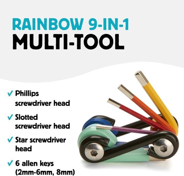 Kikkerland 9-in-1 Rainbow Multi-Tool – Compact & D... - Image 3
