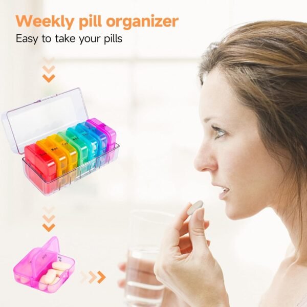 Zoksi Pill Organizer 2 Times a Day, Weekly 7 Day P... - Image 3