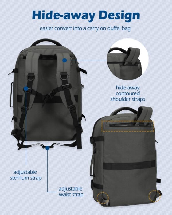 Hynes Eagle Travel Backpack 40L Flight Approved Ca... - Image 5
