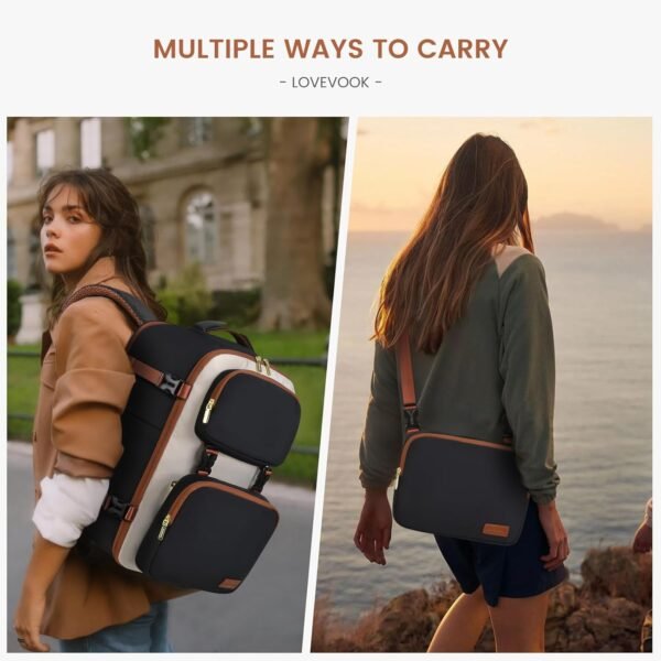 LOVEVOOK Travel Backpack for Women Men, TSA Carry ... - Image 8