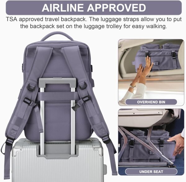 Laptop Backpack for Men Women, Flight Approved Tra... - Image 5