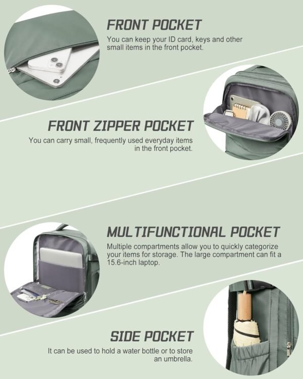 coofay Travel Backpack for Women Men Carry on Back... - Image 7