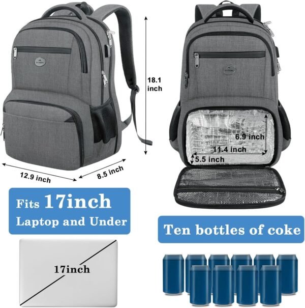 MATEIN Work Backpack for Men, Large Anti Theft Lun... - Image 5