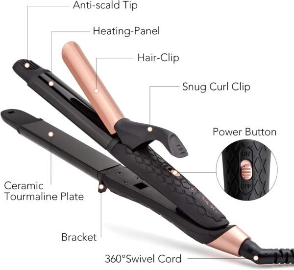 Dual Voltage Curling Iron, 2-in-1 Travel Curling I... - Image 8
