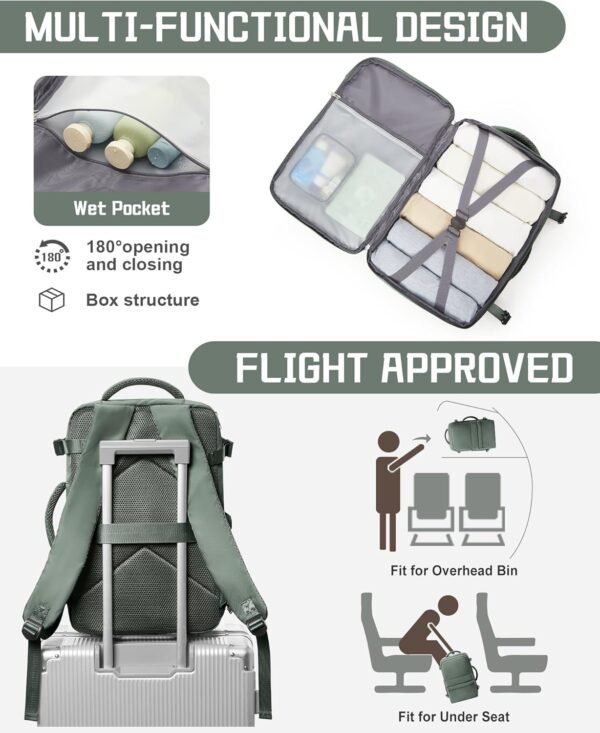 coofay Travel Backpack for Women Men Carry on Back... - Image 5