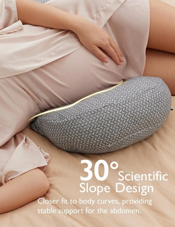 Momcozy Portable Pregnancy Pillow – W Shaped Mater... - Image 5