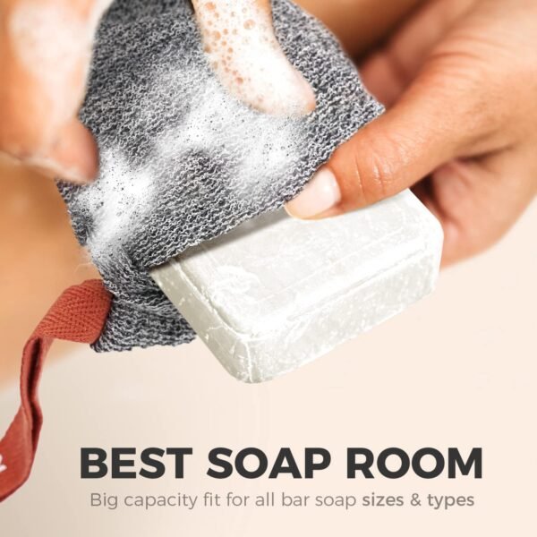 ZOMCHI 2 Pieces Exfoliating Soap Bags, Soap Savers... - Image 6