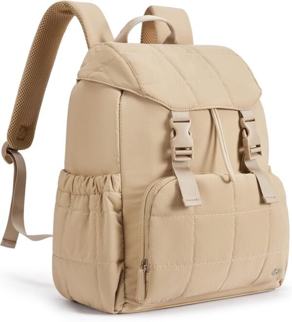 BOSTANTEN Puffer Backpack for Women, 15.6 Inch Col... - Image 2
