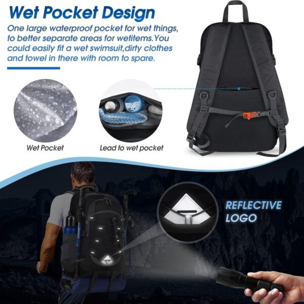 IGOLUMON Hiking Backpack 40L Packable Lightweight ... - Image 5