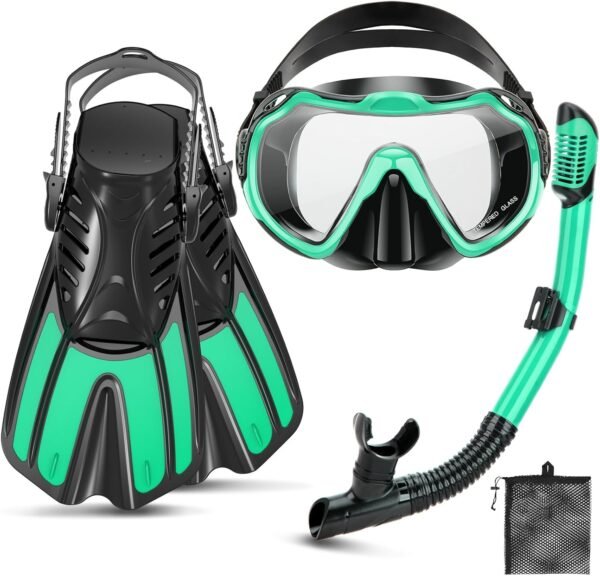 Snorkeling Gear for Adults, 4 in 1 Travel Size Mas... - Image 2