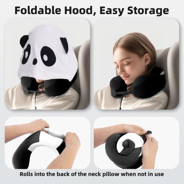 Privacy-Friendly Hooded Travel Pillow for Kids & A... - Image 5