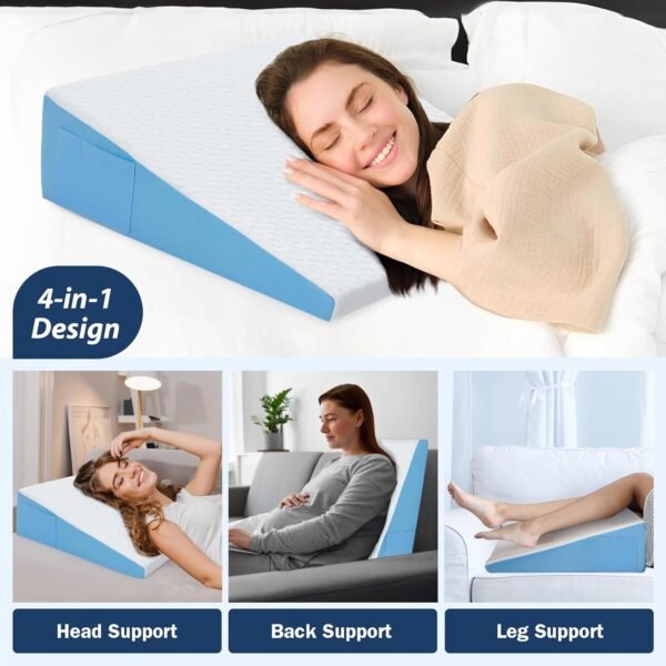 Wedge Pillow for Sleeping, 7.5" Bed Wedge After Su... - Image 7