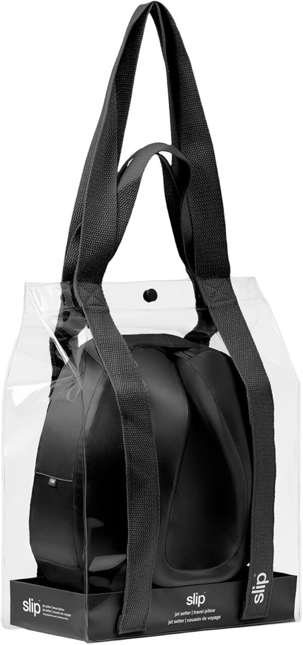 SLIP Jet Setter Travel Pillow - Black | Pure 100% ... - Image 4