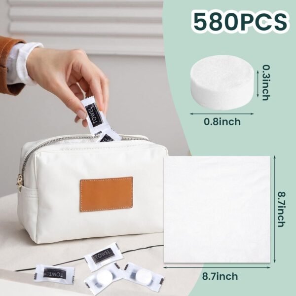 MCPINKY 580PCS Compressed Towels, Bulk Disposable ... - Image 4