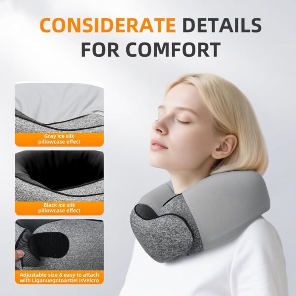Travel Pillow with Alternative Cooling Ice Silk Co... - Image 5