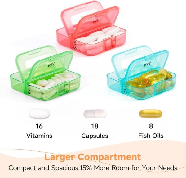 Zoksi Pill Organizer 2 Times a Day, Weekly 7 Day P... - Image 4