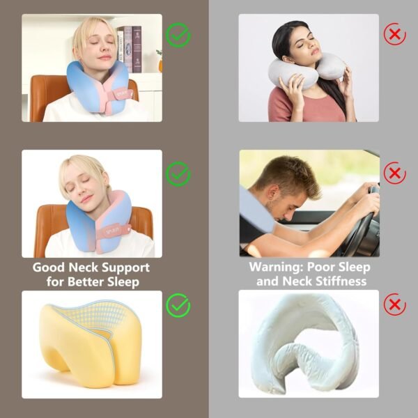2in1 Ergonomic Memory Foam Travel Neck Pillow – Up... - Image 9