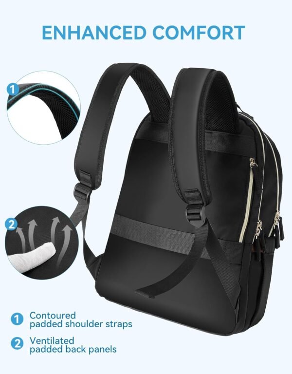BOSTANTEN 15.6 Inch Laptop Backpack for Women- Col... - Image 4